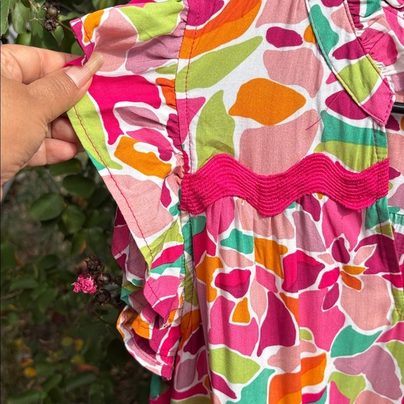 Umgee Pink and Green Floral Dress - Picture 4 of 10